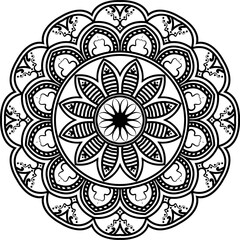 Figure mandala for coloring good mood