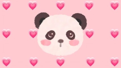 Cute panda background 