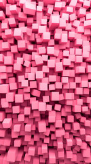 Pink Cube 3D Abstract Background