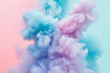 Fototapeta premium Whimsical Pastel Clouds in Soft Pink, Blue, and Purple Hues