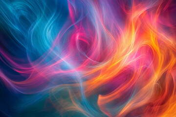Fototapeta premium Abstract Luminous Waves of Dreamlike Light Flow in Calming Colors