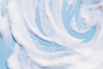 Face cleanser mousse sample, soap foam texture