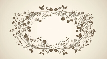 Antique vintage floral frames isolated on white for design. Vector version is also available

