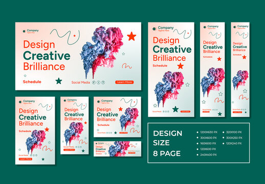 Design Creative Brilliance Web Banner Set