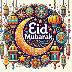 vector eid mubarak, muslim holiday
