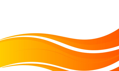 Orange and white business wave banner background. background of overlapping waves.