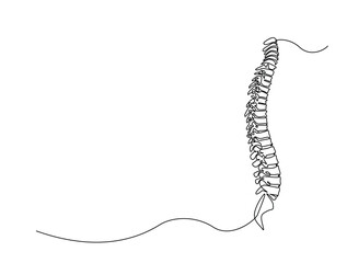Continuous one line drawing bones of human hand.  Wrist bones in single line art vector illustration. Editable stroke.