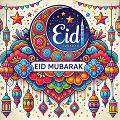 vector eid mubarak, muslim holiday