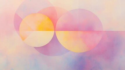 Obraz premium Dreamy watercolor pastel abstract art soft pink and peach tones digital artwork minimalist design high-resolution