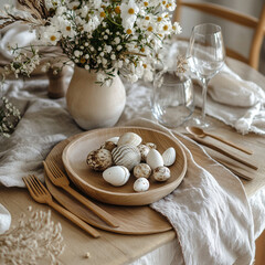 Easter dinner in tne natural colors