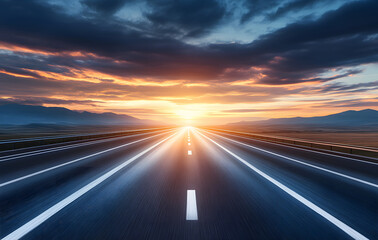 driving on the highway low angle view