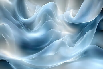 Obraz premium Abstract blue flowing fabric waves. (1)