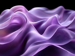 Obraz premium Abstract purple flowing fabric waves.