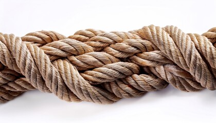 Fototapeta premium Close up of a rope on a white background