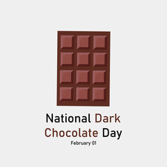 vector graphic of National Dark Chocolate Day good for national National Dark Chocolate Day celebration. flat design. flyer design.flat illustration.