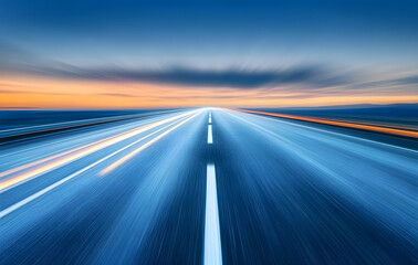 driving on the highway low angle view