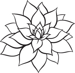 Fototapeta premium Flower line art design 