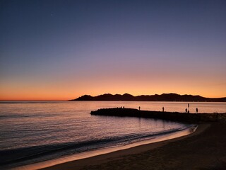 Corniche de l'Esterel vue depuis Cannes. France