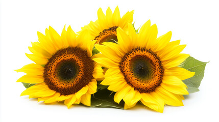 Naklejka premium Bright sunflower isolated on a clean white background 