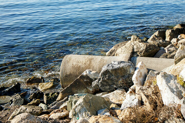 Fototapeta premium sewer pipe on the beach