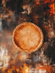 Fototapeta premium Empty Pie Crust on Rustic Background - A Culinary Masterpiece