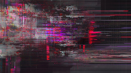 layered abstract background with glitch effects - Purple and black.