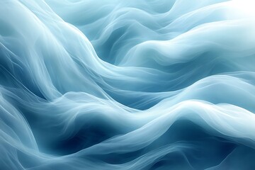 Obraz premium Abstract blue flowing fabric waves.