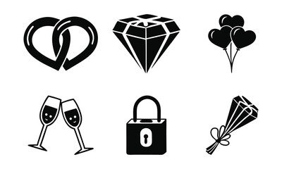Valentine's Day and Love Icons. Editable Stroke. Pixel Perfect. For Mobile and Web. Contains such icons as Heart, Love, Gift, Dringk