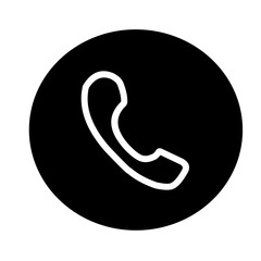 Telephone icon vector silhouette