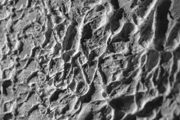 Sliding stone plaster in the image of a lifeless cold desert in the form of abstraction