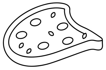 Pizza Outline Vector Illustration - Editable SVG for Design Projects