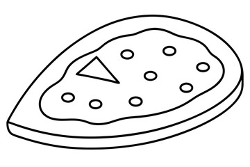Pizza Outline Vector Illustration - Editable SVG for Design Projects