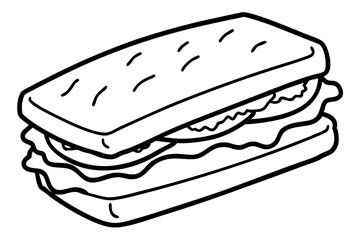 Line-Art-Sandwich-Illustration-Vector-Design