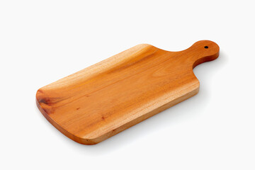 白背景に置いた木製のカッティングボード　Wooden cutting board on white background