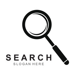 Magnifying glass icon, magnifier or loupe sign vector