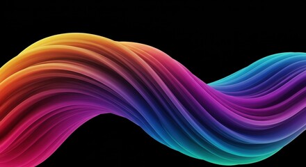 Custom vertical slats with artistic motives with your photo Abstract Swirling Colors: A vibrant, flowing abstract design featuring swirling, colorful ribbons against a dark background. The dynamic lines and vivid hues create a captivating visual experience.