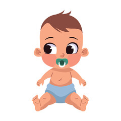 baby boy with pacifier