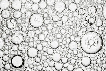 Macro drink bubble texture,collection water bubble black oxygen air, in underwater clear liquid...