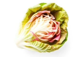 Obraz premium Fresh iceberg lettuce isolated on white background
