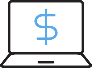 Laptop and Dollar Icon
