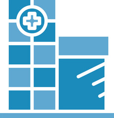 Fototapeta premium Hospital Building Icon Illustration 