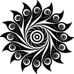 Energetic Curves Dynamic Flame-Inspired Vector Art