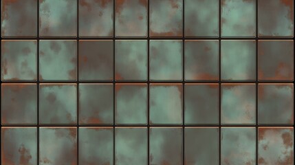 Rustic Metal Tiles - Aged Industrial Style Wall Pattern