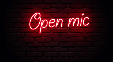 Obraz premium neon sign on wall