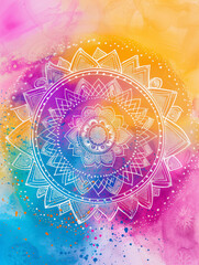 Fototapeta premium Holi, the Indian festival of colors, celebrates the triumph of good over evil, unity, and joy. People play with colors, dance, sing, and enjoy festive delicacies.