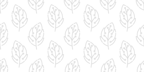 tech leaves pattern background. leaf technology theme. leaves pattern background. tech leaf theme seamless pattern bakground.
