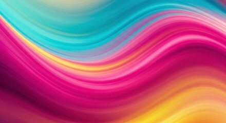 Obraz premium Abstract Swirls of Color: A captivating abstract design featuring vibrant swirls of pink, yellow, and blue hues create a mesmerizing and dynamic visual.