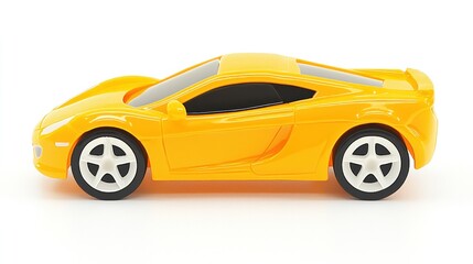 Obraz premium Bright Yellow Toy Car for Kids