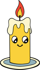 Candle Day on Black Background