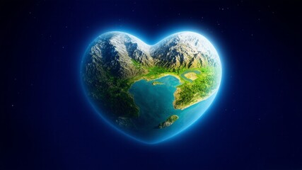 heart shaped earth